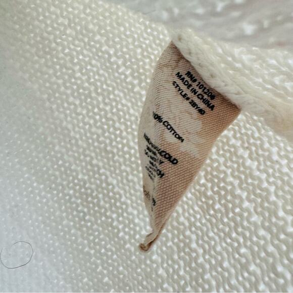 Soft Surroundings mochneck textured patchwork style sweater white size small - Picture 6 of 7